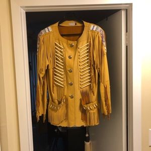 Leather, Native American beading jacket